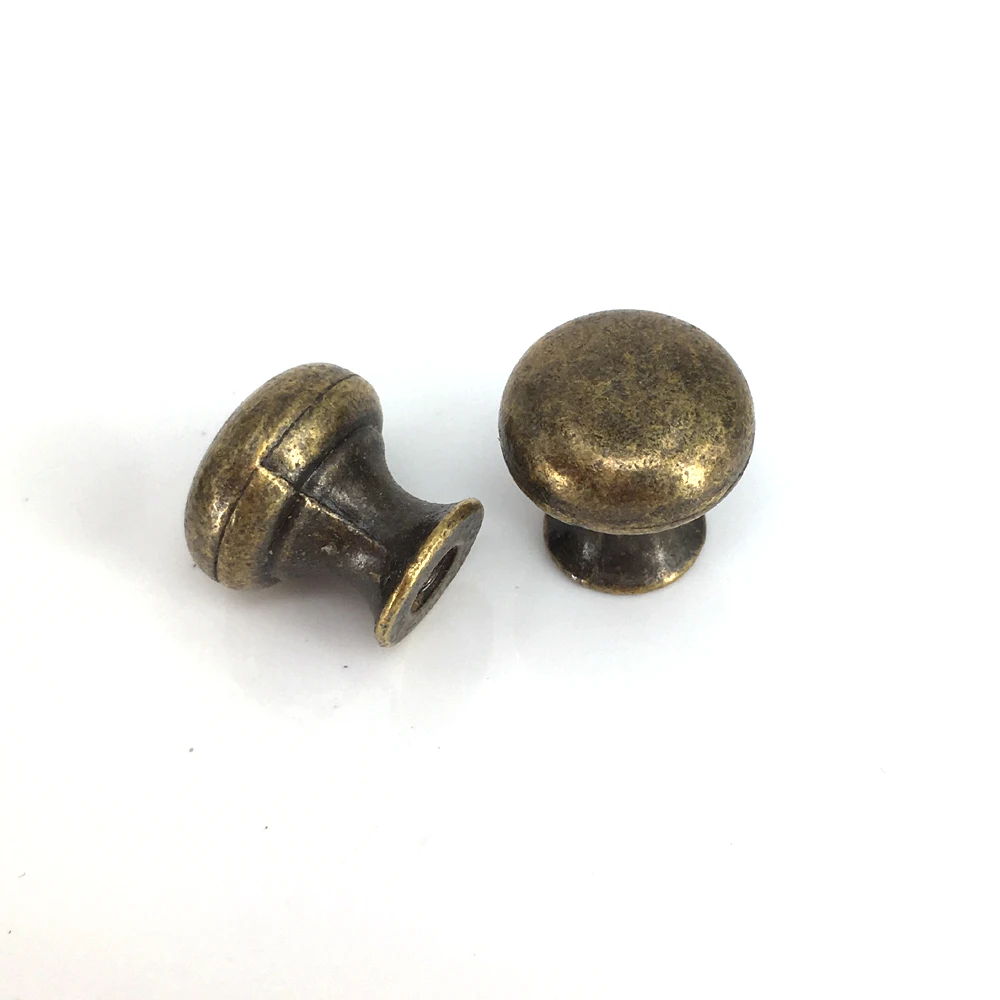10PCS 18mm Antique Brass Furniture Handle Cabinet Knob Jewelry Box Handle Knob Small Drawer Pull Vintage Wooden box Knobs