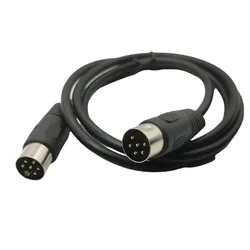 DIN 6 PIN Male Plug Cable, 6Pin DIN Male to Male AV Adapter Audio Socket for Digital Audio Devices, Black 0.5m, 1m, 1.5m, 3m