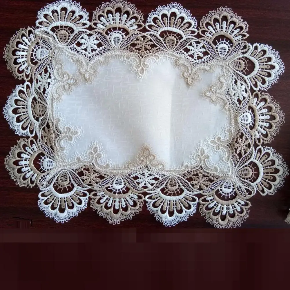 30x45cm placemat and 40x85cm table runner with embroidery lace made by hand tablecloth dinning table decoration home textile