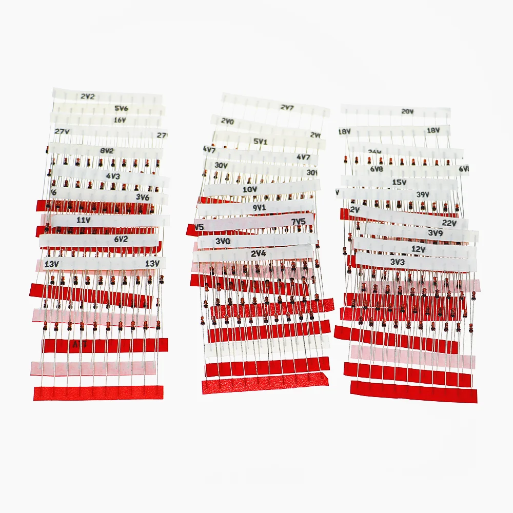 1/2W Zener Diode Assorted Kit (2V 3V 3.3V 3.6V 5.1V 5.6V 7.5V 10V 12V 13V 15V 16V 18V 20V 22V 24V 30V 33V 39V) Assortment Set