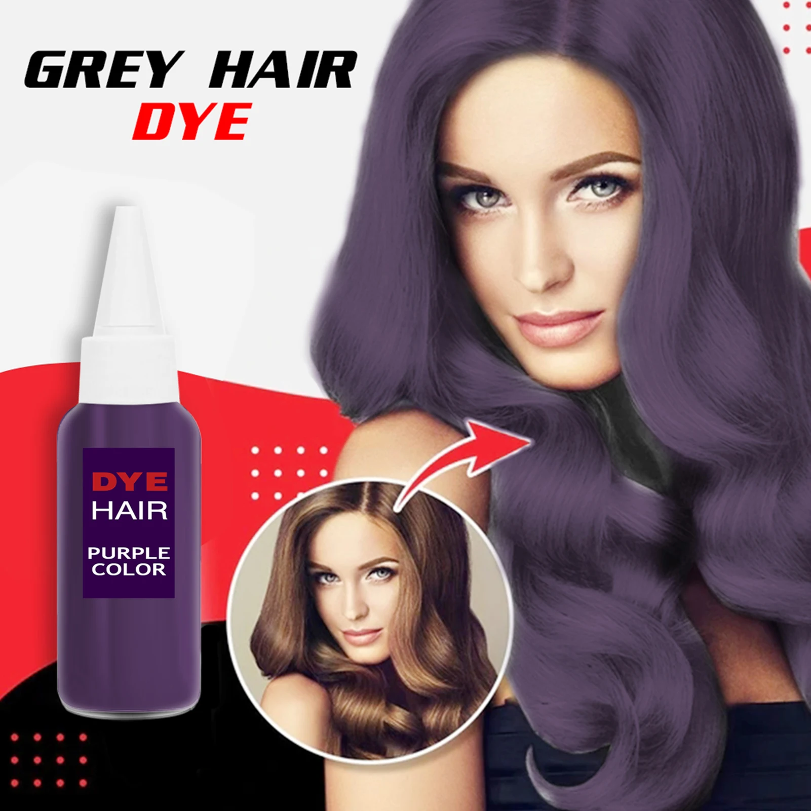 Hair Dye Cream Thermochromic Color Changing Hair Dye Color Purple Semi Permanent Paint Hair Color Dye Cream For Hair Styling