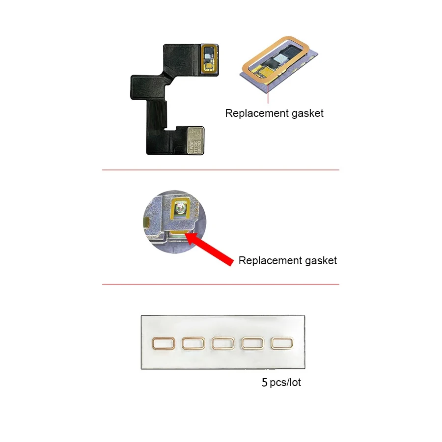 I2C Dot Matrix Face ID repair optical lens original rubber replacement gasket phone face apron gasket for iphone x-12pro max