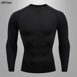 Camiseta de correr para hombre, ropa deportiva ajustada para gimnasio, Fitness, trotar, baloncesto, fútbol, pelota, MMA