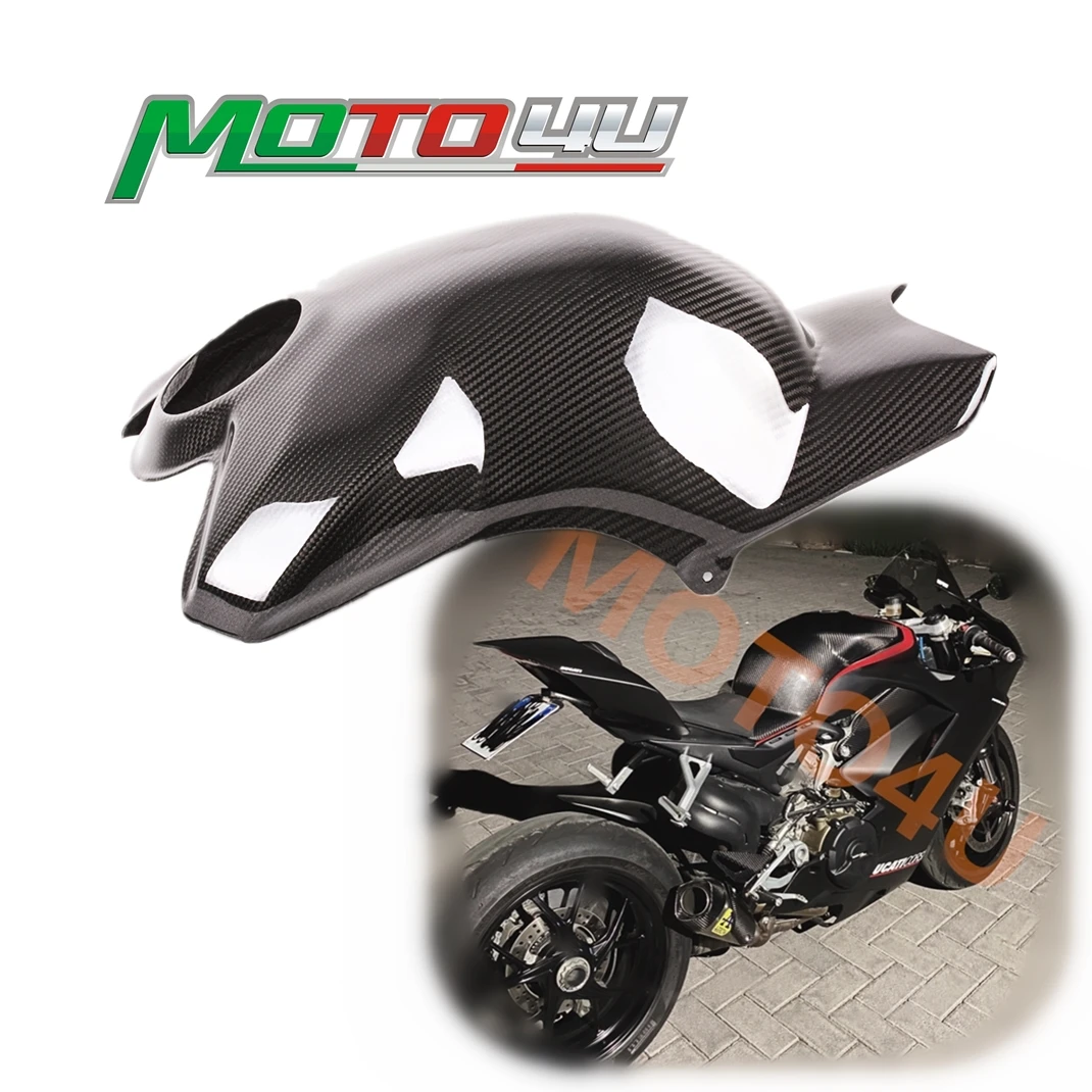 

100% Real Carbon Fiber Tank Cover Motorcycle Tank Protection Twill Weave For Ducati Panigale V4 V4S V4R 2018 2019 2020