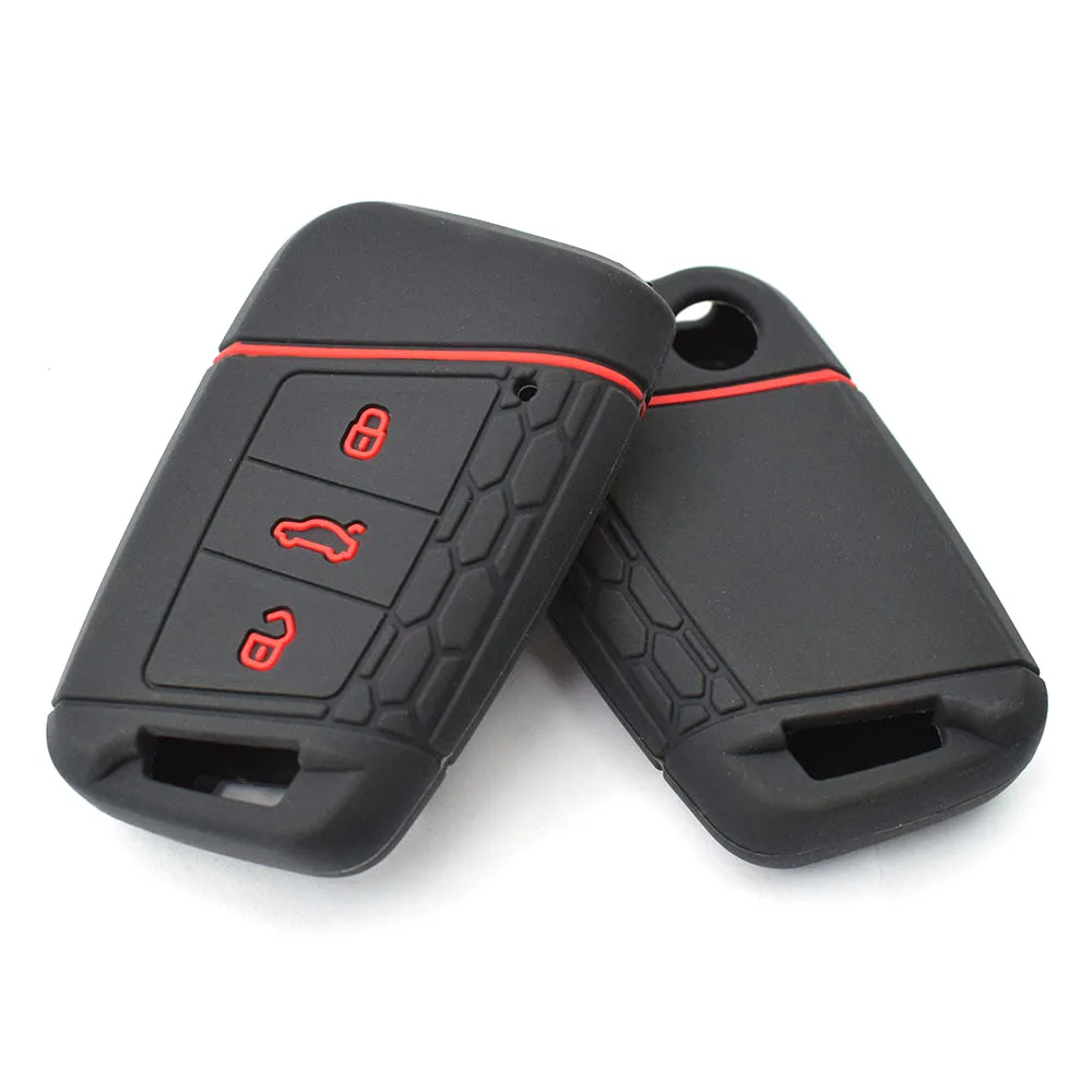 Silicone Remote Key Case For VW PASSAT B8 For Skoda Kodiaq Superb A7 key Fob Shell Cover Skin Jacket Sleeve 3 Buttons