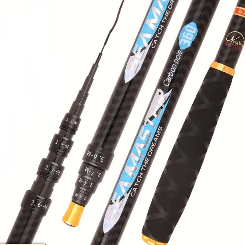 

Super-hard and Ultra-light Carbon Fishing Rod Short Section Four Lengths of Each Rod Are Available Adjustable Stream Fishing Rod