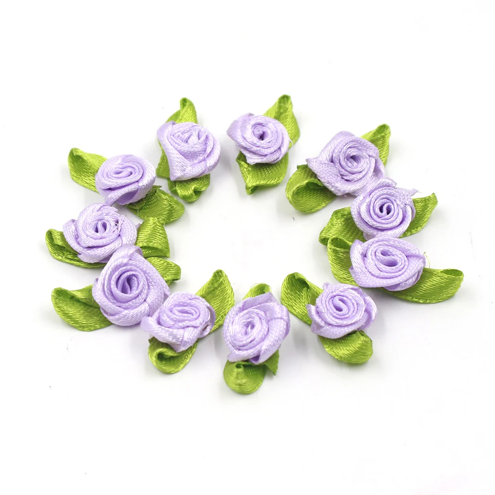 50Pcs/Lot Silk Bow-Knot Mini Rosette For Home Wedding Party Ribbon Cake Bow Tie Decoration Scrapbooking DIY Crafts Supplies