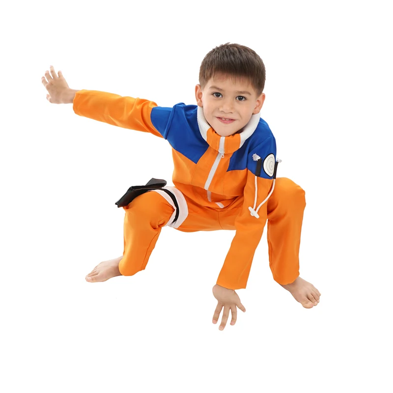 Costumes de cosplay anime classique pour enfants, Uzumaki Narut, taille européenne, livraison gratuite