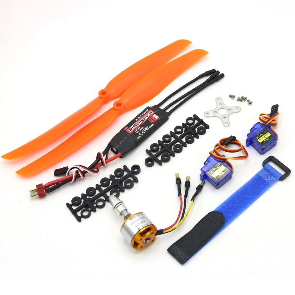 RC A2212 2212 2200KV 1400KV 1000KV Brushless Motor 30A 40A / 40A BLheli ESC SG90 9G Micro Servo for RC Fixed Wing Plane Helicopt