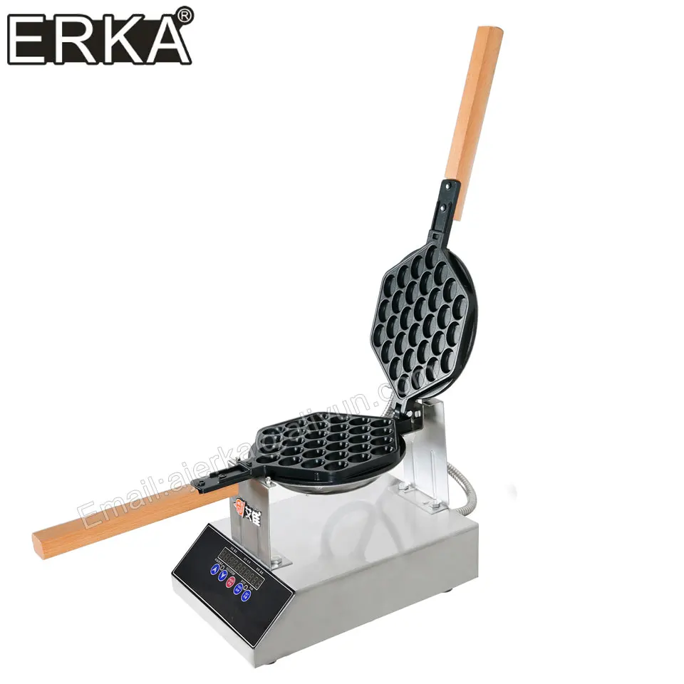 ERKA directly factory price Commercial electric  Non-stick bubble egg waffle maker style puff cake oven machine 110V 220V