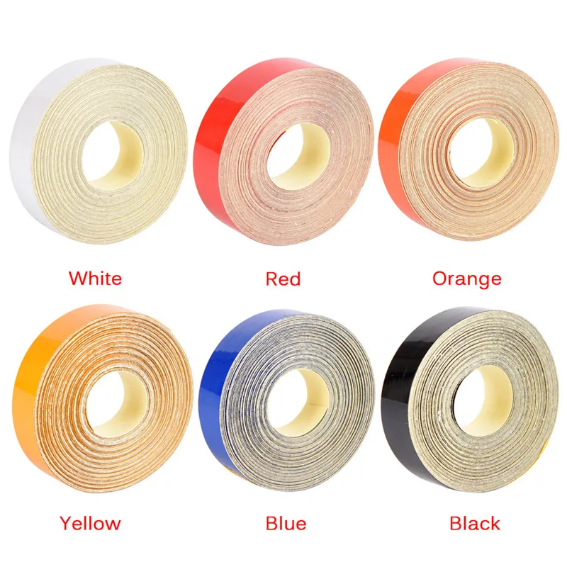 Car-styling Night Reflective Tape 1cm*5m Automotive Body Motorcycle Decoration Car Sticker 7 Color Reflective Warning Tap