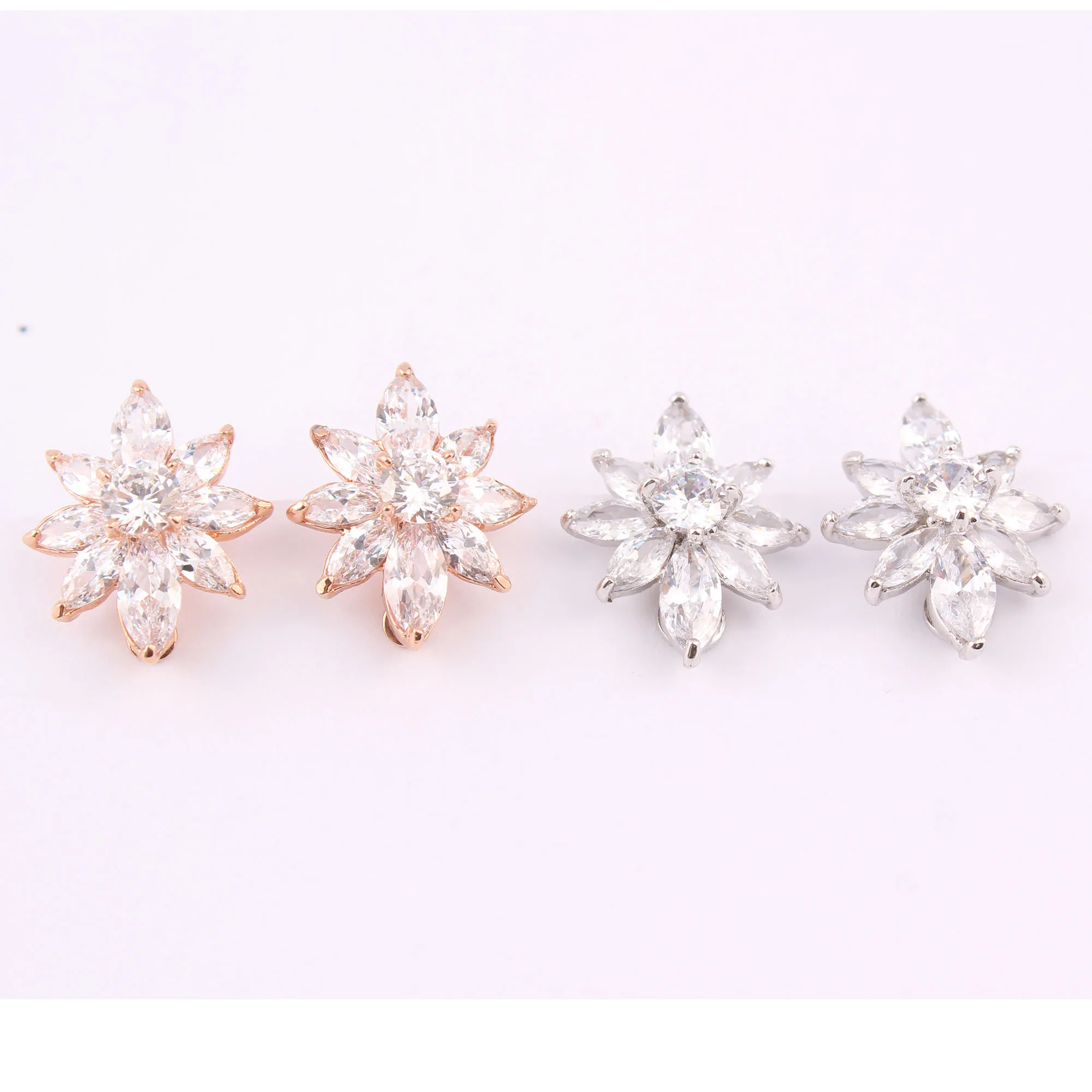 WENHQ New Arrival  Stud Clip on Earrings No Pierced for Women High Quality AAA Cubic Zircon Cuff Earrings No Ear Hole Ear Clip