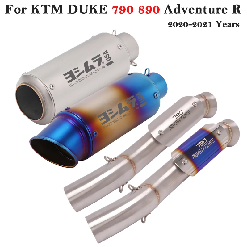 

Slip On For KTM790 KTM890 DUKE 790 890 Adventure R 2020 2021 Motorcycle Yoshimura Exhaust System Mid Link Pipe Muffler DB Killer