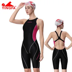 Yingfa 953 nuovo costume da bagno professionale da donna costume da bagno intero in pelle di squalo costume da bagno da competizione collant costume da bagno ragazza taglie forti