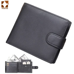 Men's wallet made of genuine leather wallet Short Hasp carteira masculina Purse 2024 luxury male billetera hombre erlek czdan