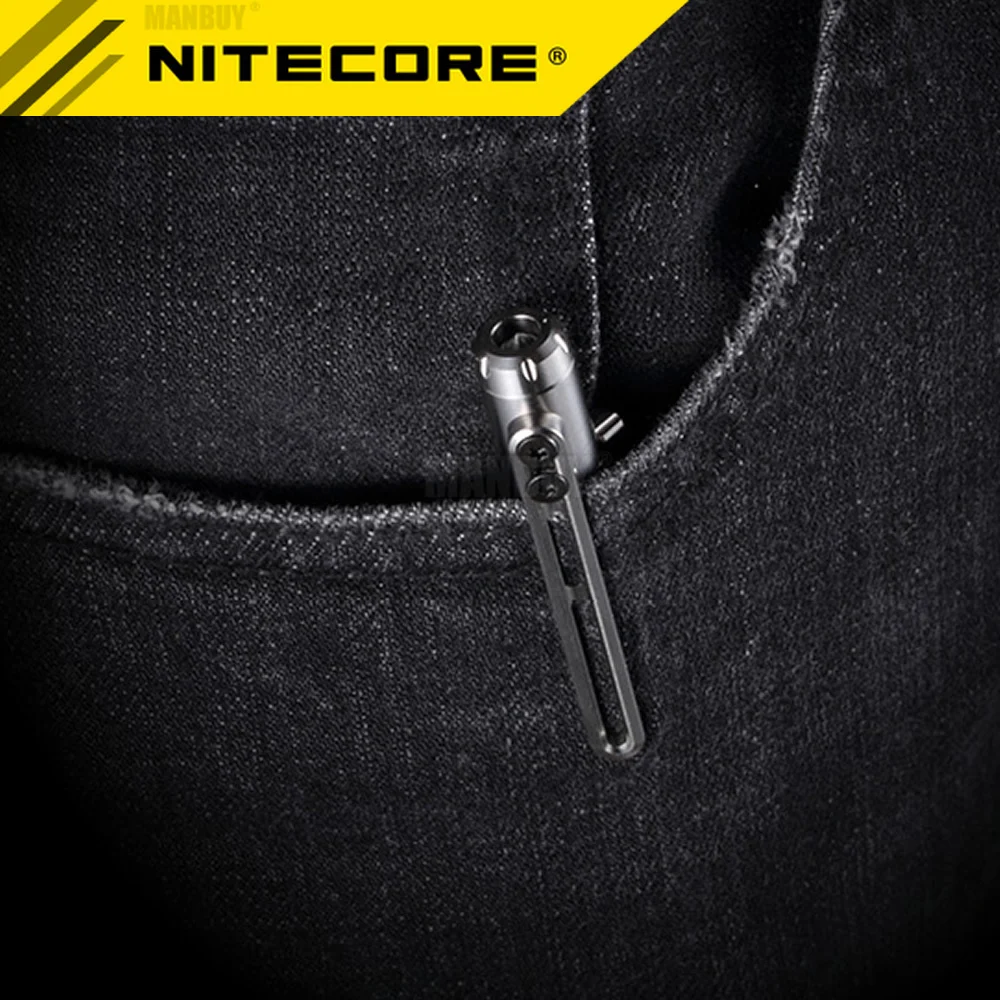 Imagem -05 - Nitecore-bolt Ação Caneta Tática Ferramentas de Liga de Titânio Ergonomicamente Tungsten Aço Tapered Tip Autodefesa Authentic Ntp30