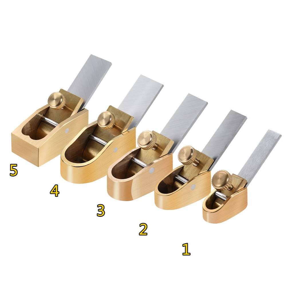 5 Piece Woodworking Plane Cutter Set Curved Sole Metal Copper Luthier Tool Violin Viola Cello Wooden Instrument