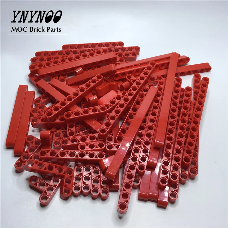 80Pcs/lot Technical Arm Beam Liftarm Frame Connector Pin MOC Bulk Building Blocks Bricks Parts for EV3 Model Toy Children