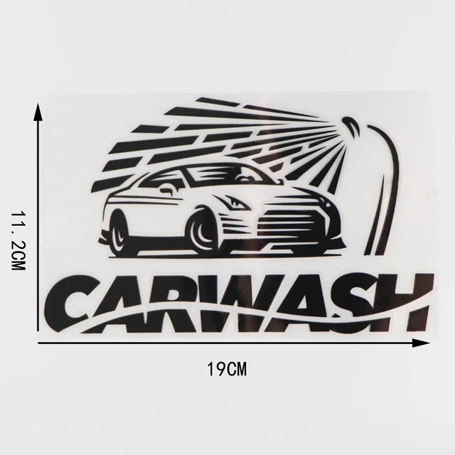 

CAR WASH Vinyl Decal Personality Cartoon Pattern Car Sticker