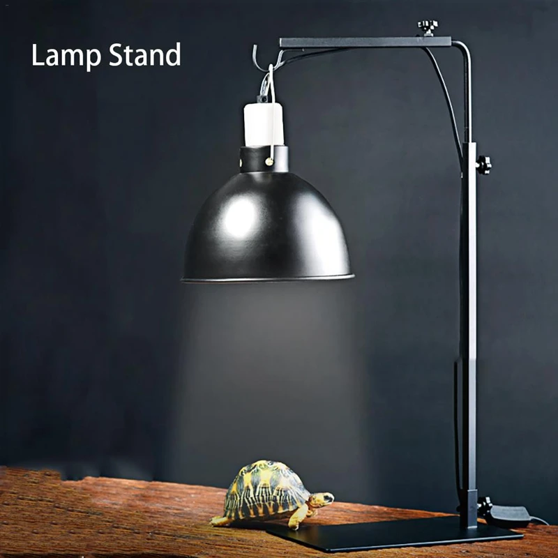 Hot Reptile Lamp Stand Adjustable Telescopic Metal Floor Lamp Bracket for Succulent Lizard Tortoise Turtle Heating Light Holder