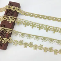 zsbszc 16 Yards Neue Goldspitze, neueste hochwertige Spitze, Cheongsam-Kleidung, Saum, Vorhang, Spitzenstoff, DIY-Zubehör JB122 JB127 – Detail 6