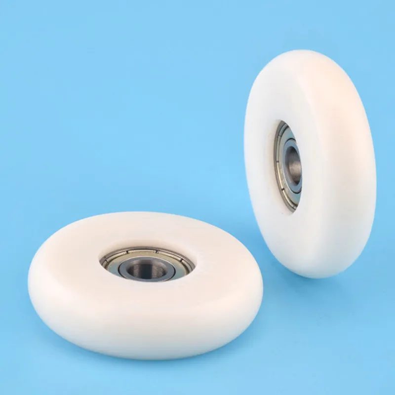 20pcs circular arc plastic coated bearing 608ZZ 608 8*50*12mm guide wheel POM nylon pulley