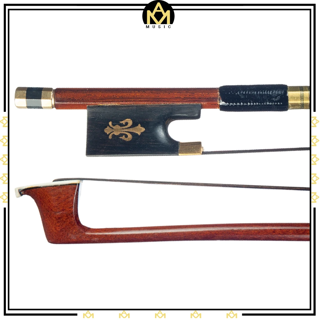 

4/4 Size Violin/ Fiddle Bow IPE Violin Round Stick Lizard Skin Grip Black Horsehair W/ Ebony Frog Well Balance