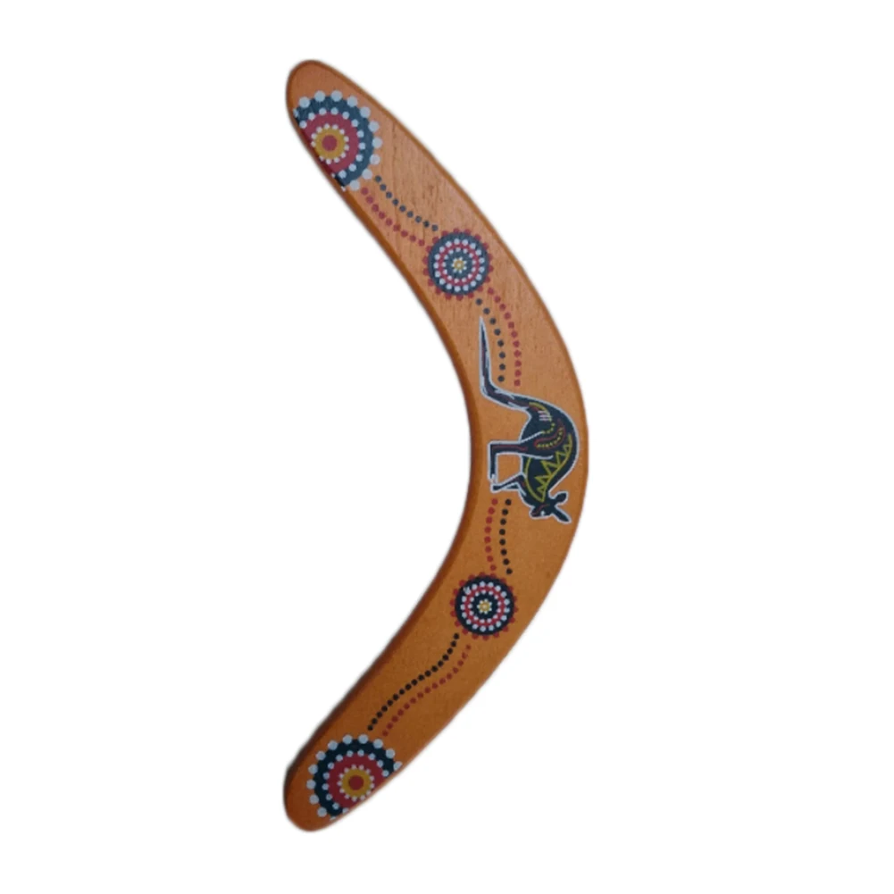 Wood Professional Boomerang Dart Back V Shaped Boomerang Flying Disc Throw Catch Outdoor Game Random Delivery