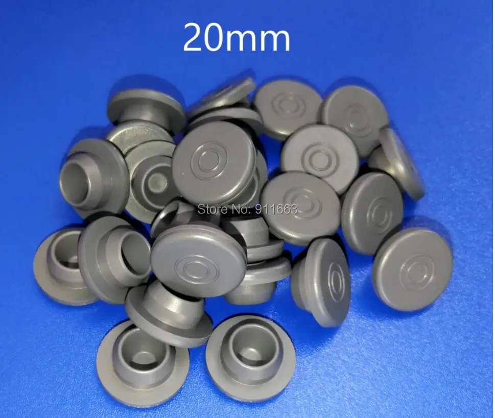 20mm,50pcs!grey color,Many patterns butyl rubber stopper for vials,rubber sealing,injection vials stopper,rubber cap,
