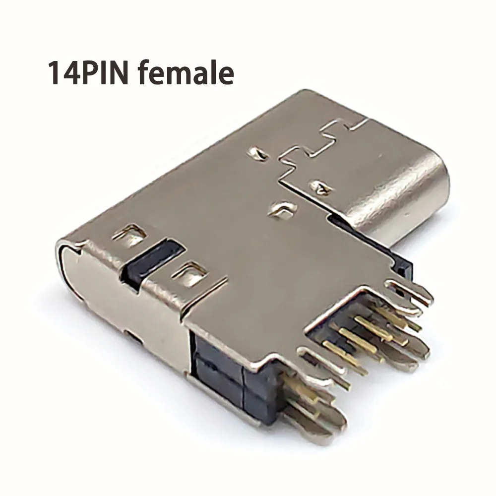 2pcs 5pcs Type-c 14 Pin Plug-in DIP Power Strip Mount High Quality Female 90 Degrees USB 3.1 Charging Port Jack Socket Connector
