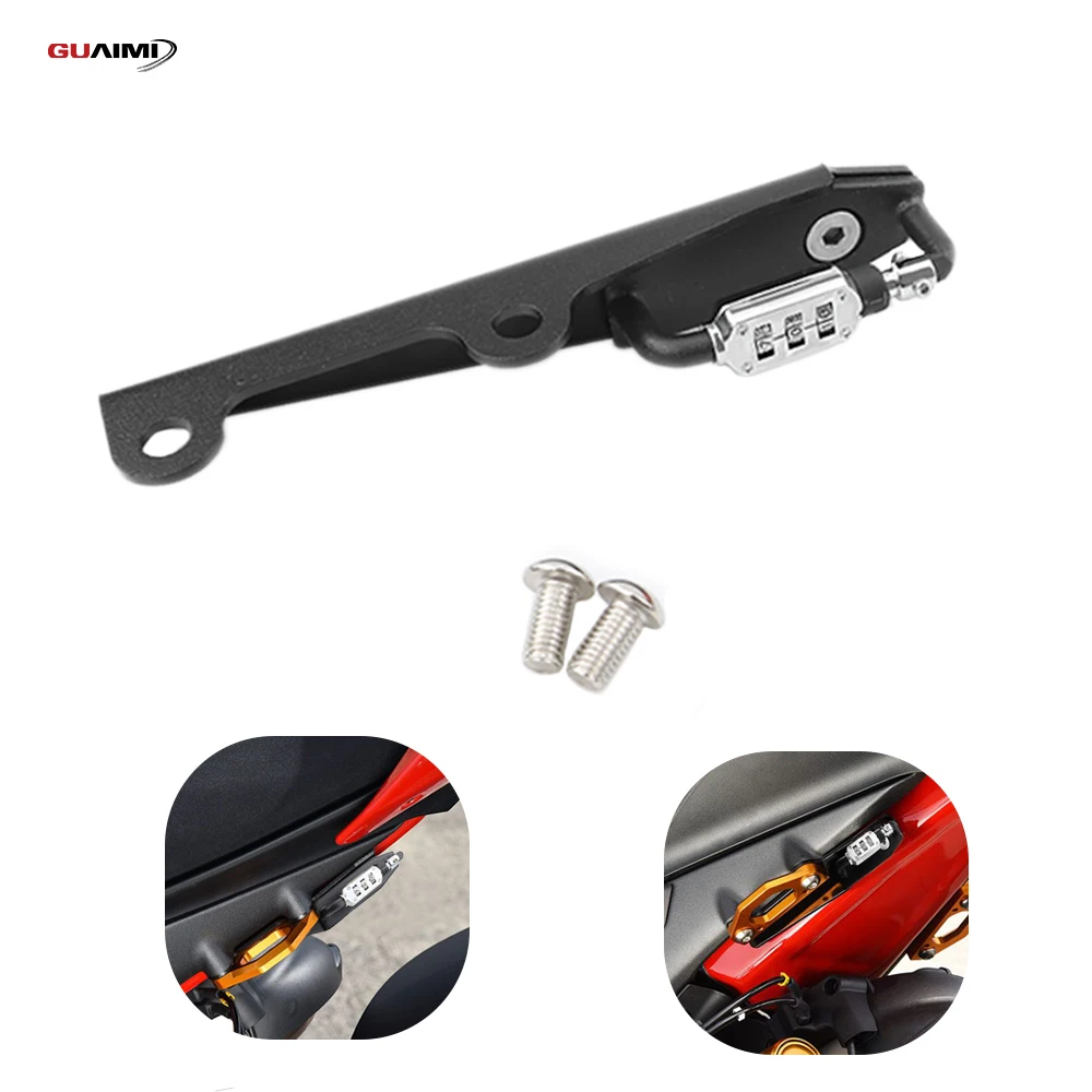 Motorcycle Helmet Lock Anti-Theft Combination PIN Locking Secures For Ducati Panigale V4 / S 2018