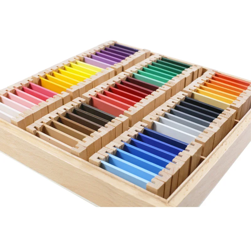 63 Chiếc Montessori Sensorial Màu Viên 3rd Hộp Có Nắp Đậy Có Chứa Màu Máy Tính Bảng Kích Thước Lớn Đồ Chơi Trẻ Em Mầm Non Đào Tạo