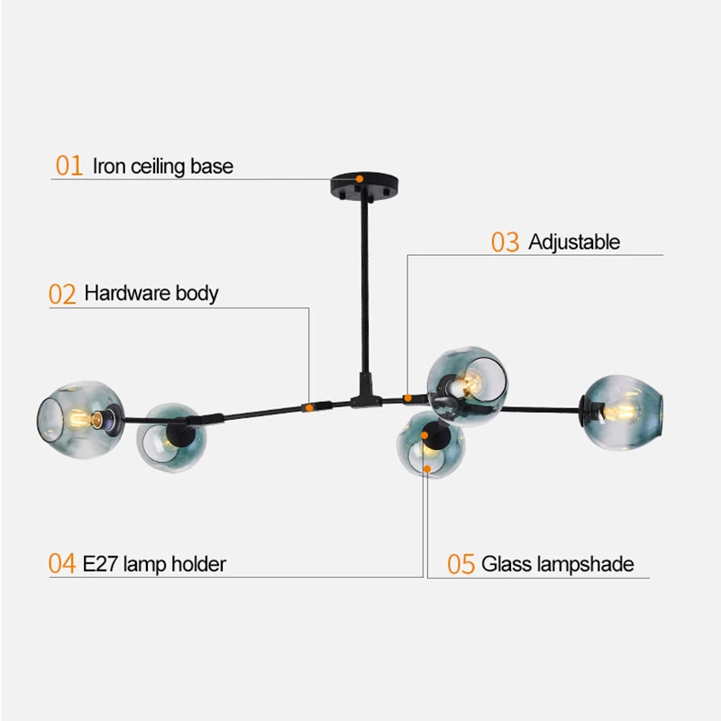 Imagem -06 - Mdwell-lâmpadas Nórdicas de Teto para Sala de Estar Luminária Retrô Suspensão tipo Loft Vintage Luz Led