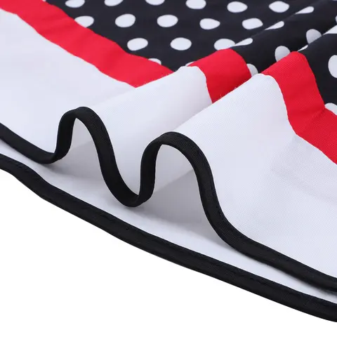 2025 Prickig Vintage Klänning Bälte Rockabilly 4XL Morgonrock Dam V-ringad A-fodrad Swing Hepburn Pin Up 50-tals Festklänningar 6 best sales pinup-klänning - №6