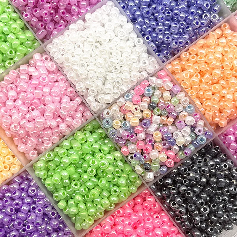 New 15g/lot 2mm 3mm 4mm Effect of The Cream Charm Czech Glass Seed Beads for Jewelry Making DIY Handmade Bracelet Accessories