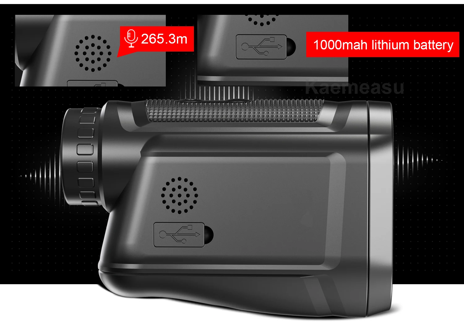 Imagem -02 - Kaesu Telêmetro Laser de Caça Golfe Telêmetro Digital Laser com Tela Sensível ao Toque com Voz