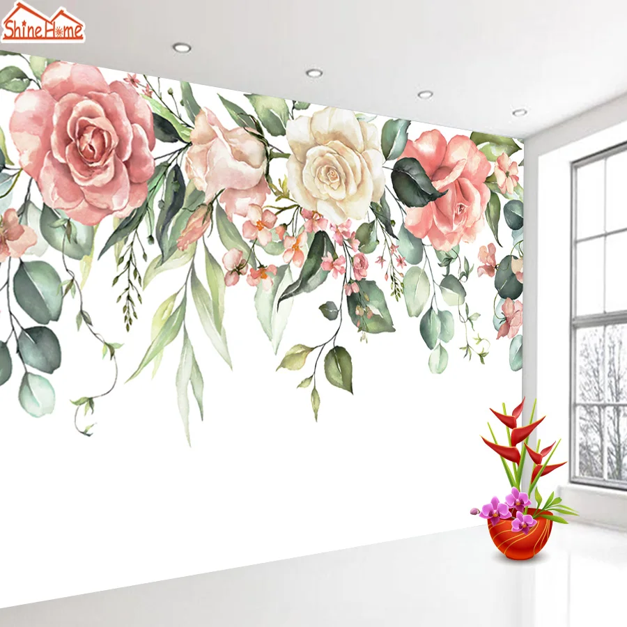 Custom self adhesive accepted Flower Photo Wallpaper Rose for Living Room Girls Bedroom Contact Wall Covering papers home Decor