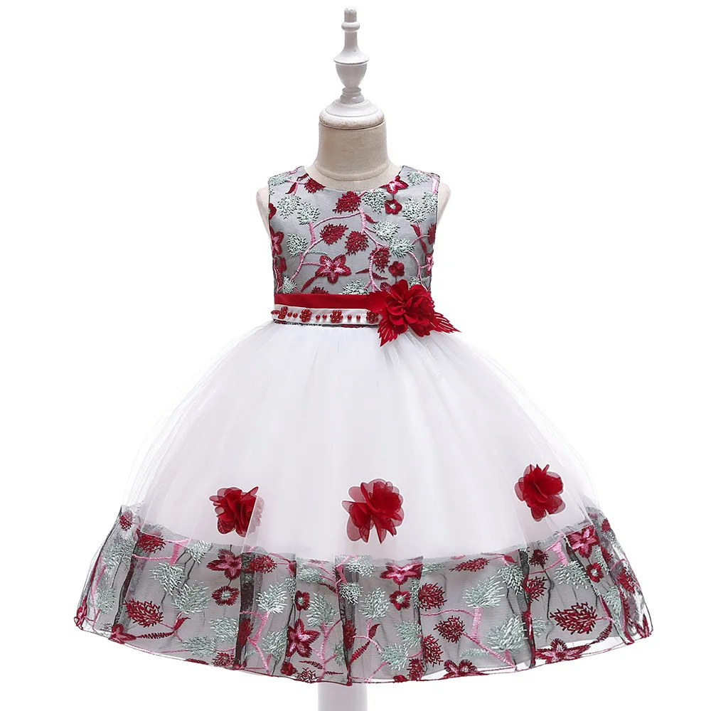 

Summer Flower Dresses for Girls Children Birthday Party Wedding Dress Prom Evening Princess Dress Costums Kids Clothes 3-8 Years