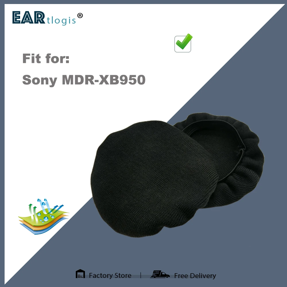 Stretch Covers Sweat Absorption and Washable Germproof Deodorizing Ear Cover Pads for Sony MDR-XB950 MDR XB950 Headset