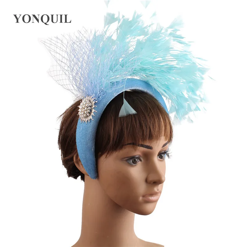 Elegante Vrouwen Klassieke Bruiloft Hoofddeksels Dames Mooie Cockrail Haarband Fascinators Accessoires Mesh Hoofdtooi Voor Prinses Dames