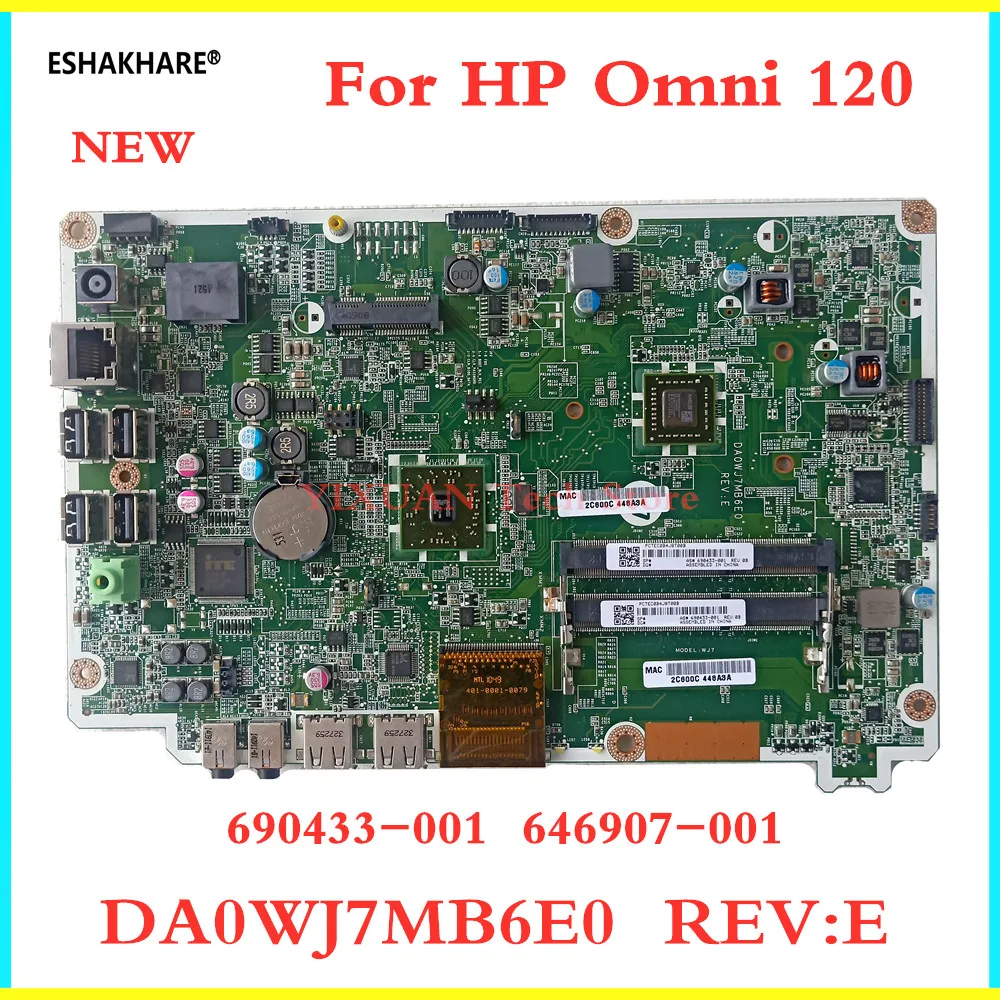 646907-001 690433-001 For HP Omni 120-1000 TPC-Q006 TPC-Q007 Motherboard DA0WJ7MB6E0 Mainboard Original new 100% test work