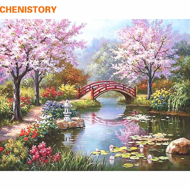 CHENISTORY fairlander romantico fai da te pittura By Numbers tela pittura home decor dipinto a mano Wall Art Picture decorazione di nozze