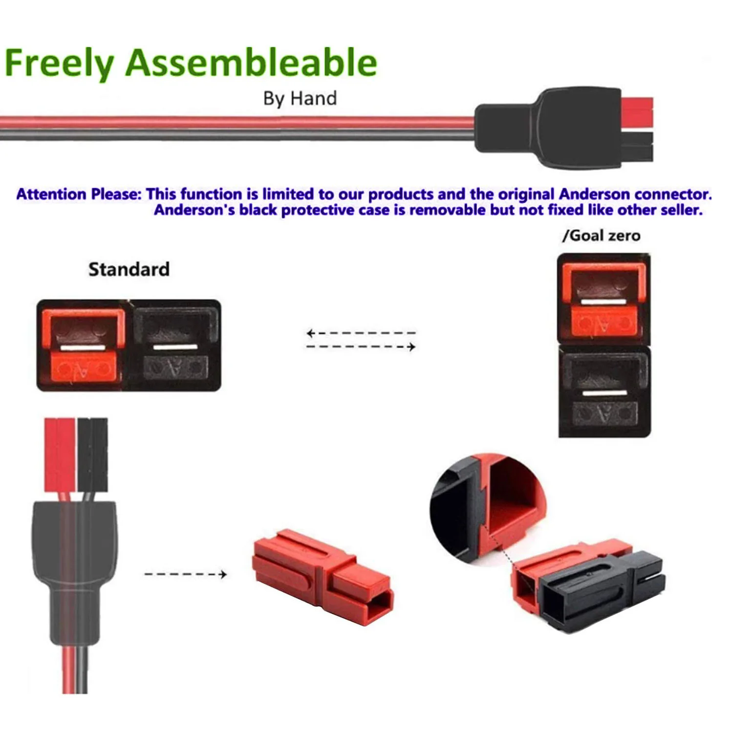 태양 전지 패널 전원 어댑터 커넥터 케이블 키트, Goal Zero Yeti Suaoki Renogy 휴대용 태양 발전기 발전소 10AWG
