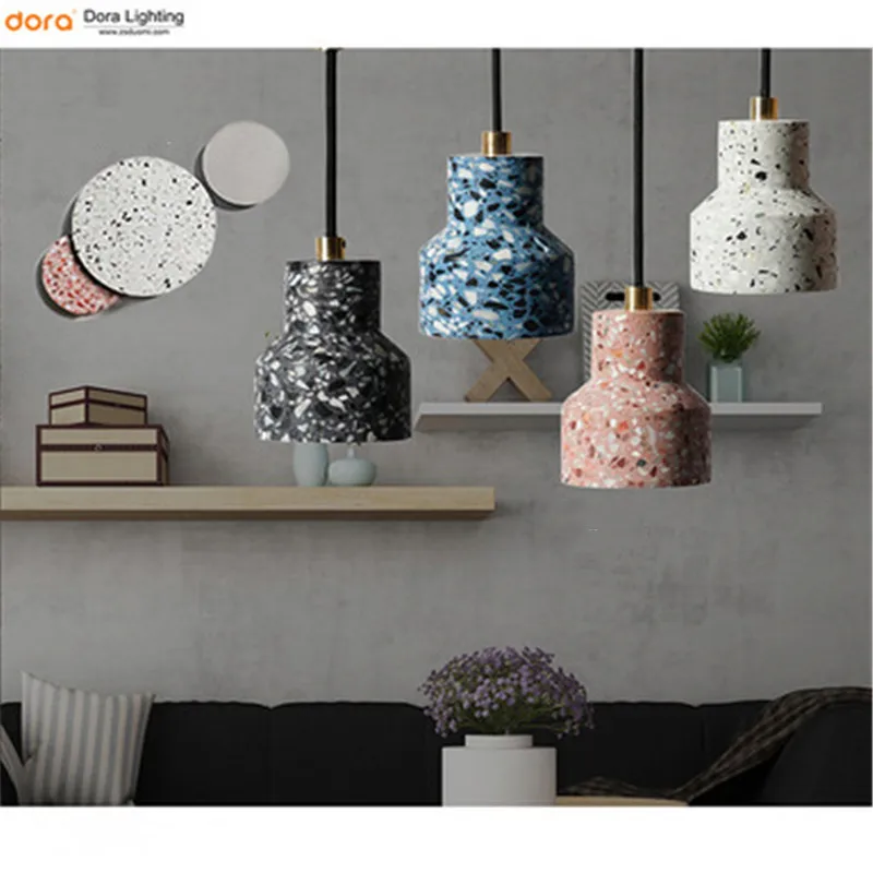 

Nordic Art Chandelier Personality Decoration Cafe Restaurant Cafe Store Cloakroom Living Room Bar Aisle Cement Terrazzo Ligh