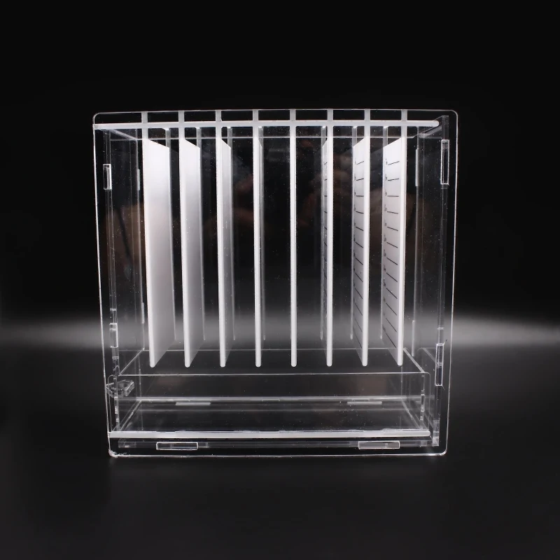 8 layers clear eyelash storage box Makeup Display Case Eyelashes Extension Pallet Holder Transparent Container