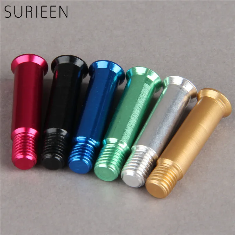 SURIEEN 8Pcs 8mm*34mm Inline Speed Skating Screws Nail Axle Screw Aluminium for Inline Skates Golden Blue Red Siver Green Black