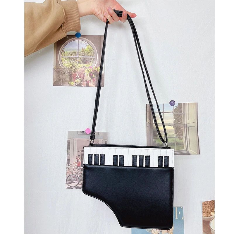 Vintage Piano Shaped Purses and Handbags for Women Lolita Shoulder Bag Young Girls Kawaii Crossbody Bag Female Messenger Bag