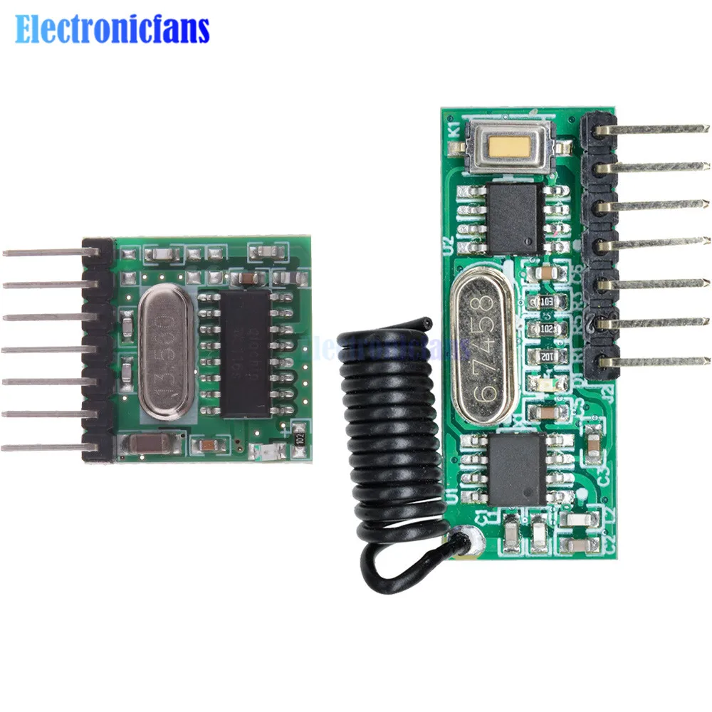 433-MHz-Funk-Sender + Dekodierungs-Empfängermodul, 4-Kanal-Ausgang für Fernbedienungen, breiter Spannungsbereich, Codierung – Detail 8
