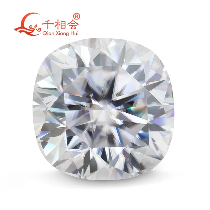 DF GH   white color vvs  cushion shape diamond cut  moissanite loose gem stone  for jewelry making