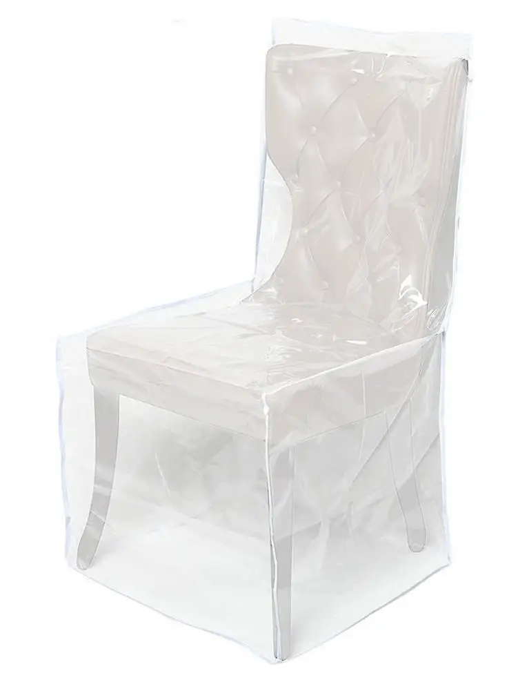 Dining Chair Plastic Covers Universal Clear Chairs Protectors Transparent PVC Protective Cover For Restaurants And Bedrooms Mats